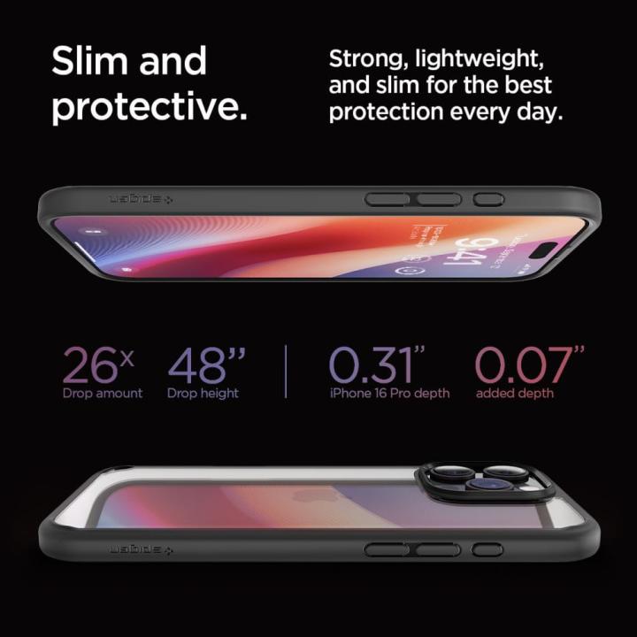 SPIGEN ULTRA HYBRID IPHONE 16 PRO MATTE BLACK
