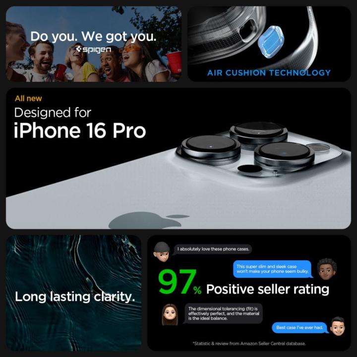 SPIGEN ULTRA HYBRID IPHONE 16 PRO CRYSTAL CLEAR