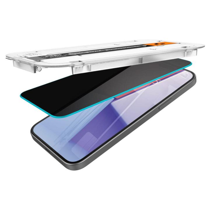 SZKŁO HARTOWANE SPIGEN GLAS.TR ”EZ FIT” IPHONE 15 PLUS PRIVACY