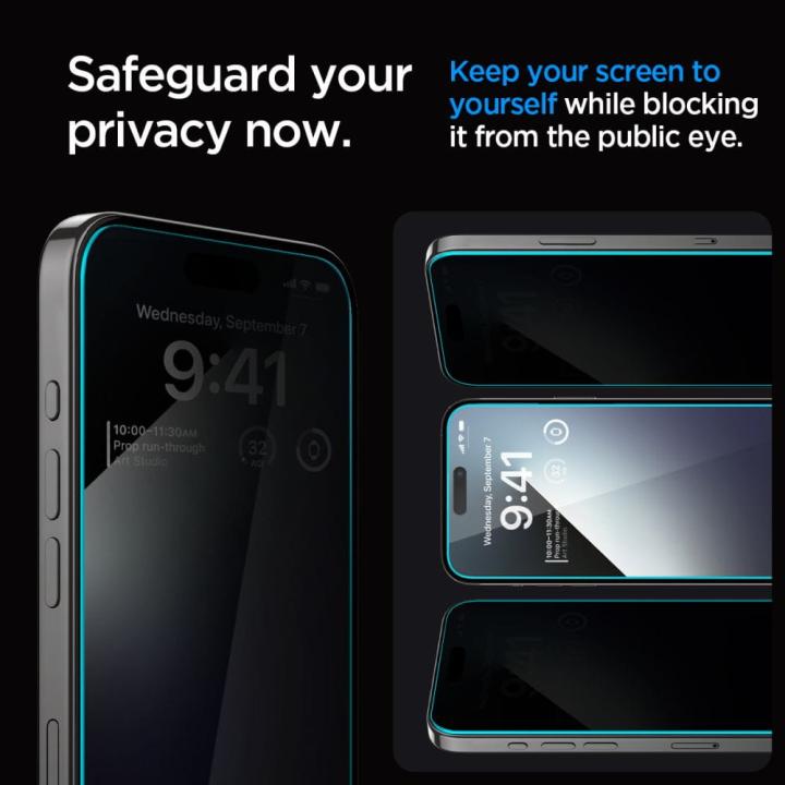 SZKŁO HARTOWANE SPIGEN GLAS.TR ”EZ FIT” IPHONE 15 PLUS PRIVACY