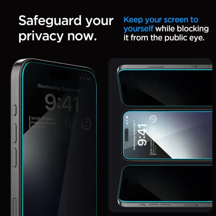 SZKŁO HARTOWANE SPIGEN GLAS.TR ”EZ FIT” IPHONE 15 PLUS PRIVACY