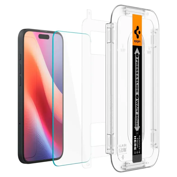 SZKŁO HARTOWANE SPIGEN GLAS.TR ”EZ FIT” IPHONE 15 / 16 CLEAR