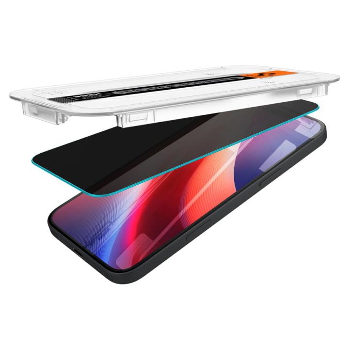 SZKŁO HARTOWANE SPIGEN GLAS.TR ”EZ FIT” 2-PACK IPHONE 15 / 16 PRIVACY