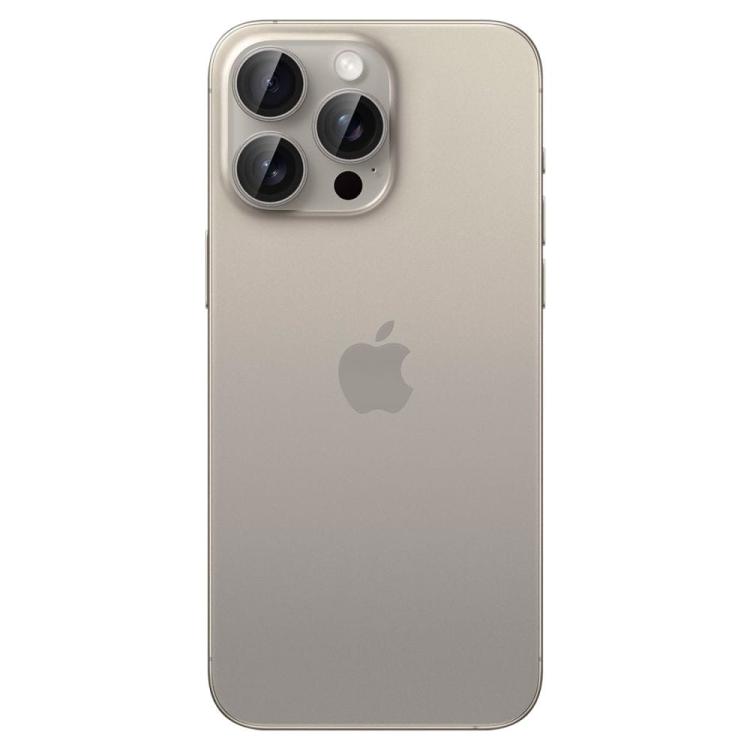 OSŁONA APARATU SPIGEN OPTIK PRO GLAS.TR ”EZ FIT” CAMERA PROTECTOR 2-PACK IPHONE 14 PRO / PRO MAX / 15 PRO / PRO MAX / 16 PRO / PRO MAX NATURAL TITANIUM