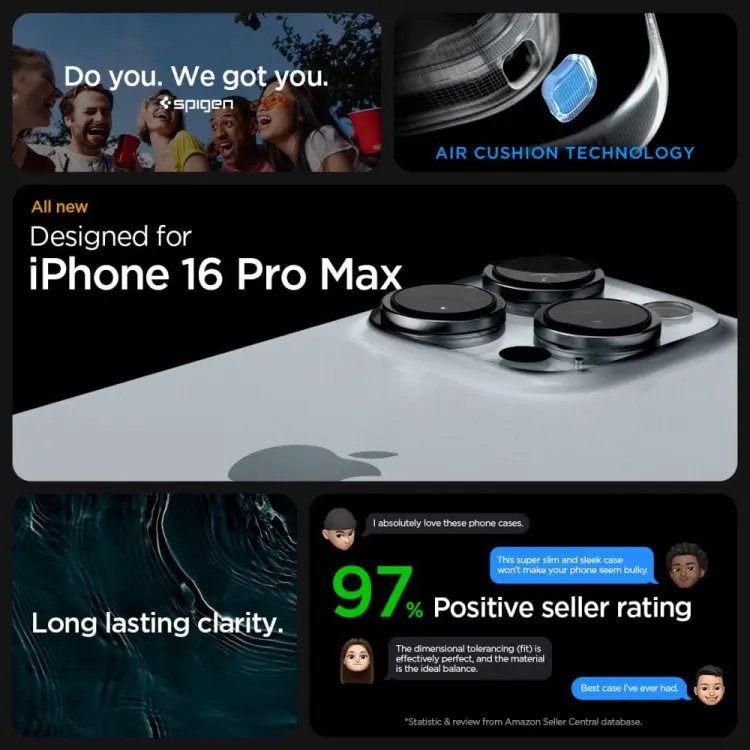 SPIGEN ULTRA HYBRID IPHONE 16 PRO MAX FROST BLACK
