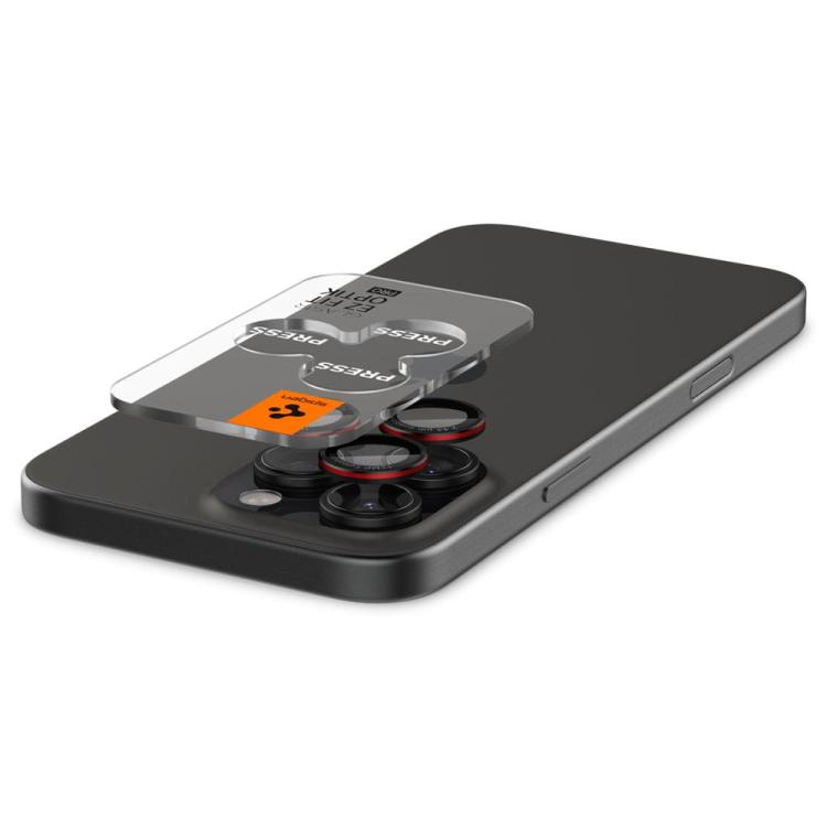 OSŁONA APARATU SPIGEN OPTIK PRO L-SERIES GLAS.TR ”EZ FIT” CAMERA PROTECTOR 2-PACK IPHONE 14 PRO / PRO MAX / 15 PRO / PRO MAX / 16 PRO / 16 PRO MAX BLACK