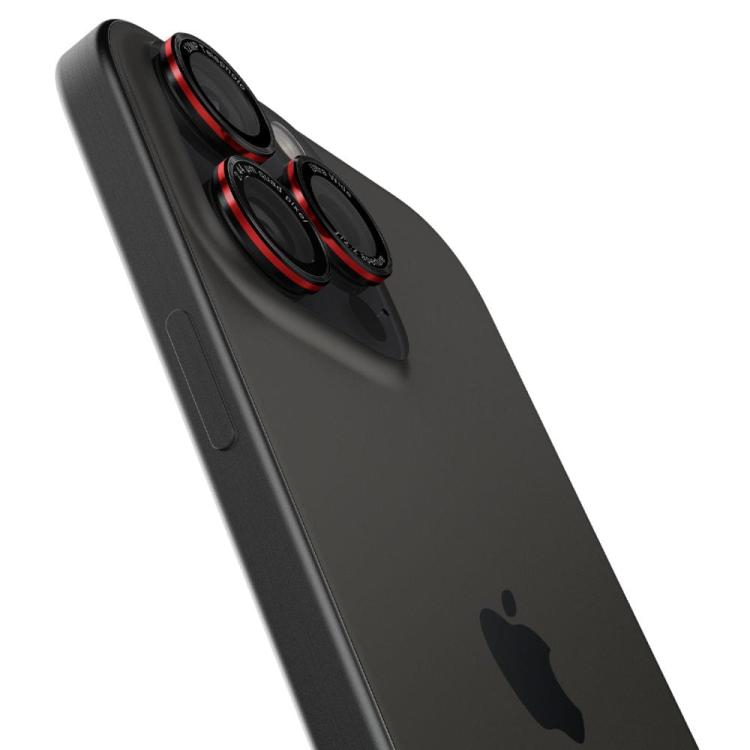 OSŁONA APARATU SPIGEN OPTIK PRO L-SERIES GLAS.TR ”EZ FIT” CAMERA PROTECTOR 2-PACK IPHONE 14 PRO / PRO MAX / 15 PRO / PRO MAX / 16 PRO / 16 PRO MAX BLACK