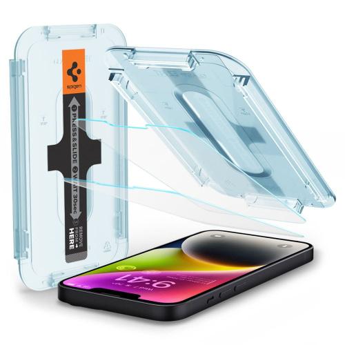 SZKŁO HARTOWANE SPIGEN GLAS.TR ”EZ FIT” 2-PACK IPHONE 13 / 13 PRO / 14