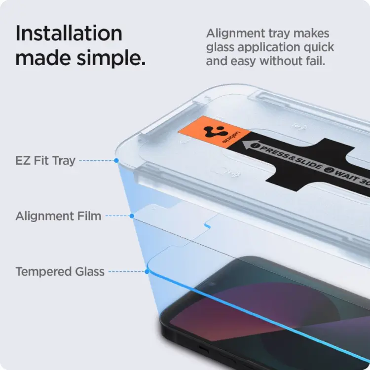 SZKŁO HARTOWANE SPIGEN GLAS.TR ”EZ FIT” 2-PACK IPHONE 13 / 13 PRO / 14