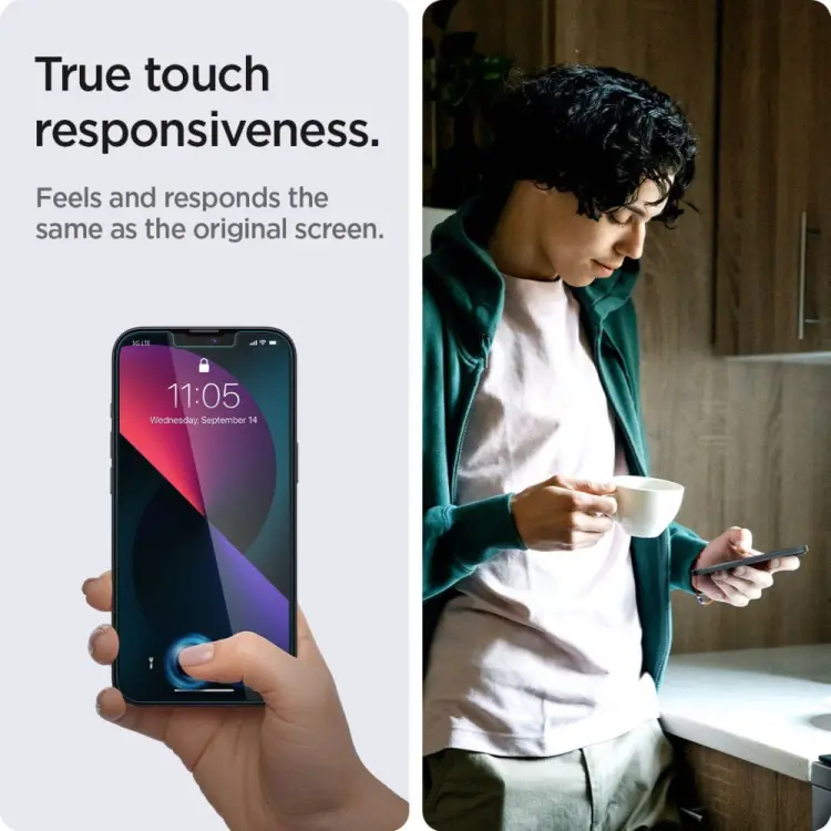 SZKŁO HARTOWANE SPIGEN GLAS.TR ”EZ FIT” 2-PACK IPHONE 13 / 13 PRO / 14