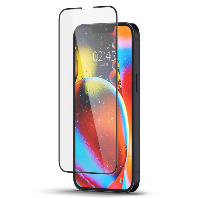 SZKŁO HARTOWANE SPIGEN GLASS FC IPHONE 13 / 13 PRO / 14 BLACK