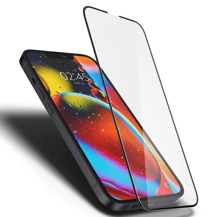 SZKŁO HARTOWANE SPIGEN GLASS FC IPHONE 13 / 13 PRO / 14 BLACK