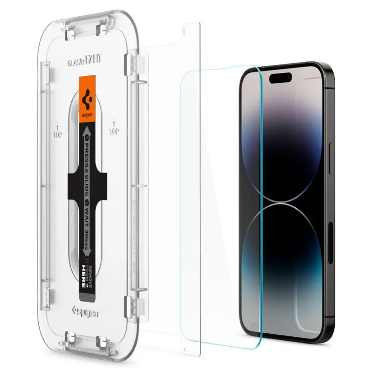 SZKŁO HARTOWANE SPIGEN GLAS.TR ”EZ FIT” 2-PACK IPHONE 14 PRO CLEAR