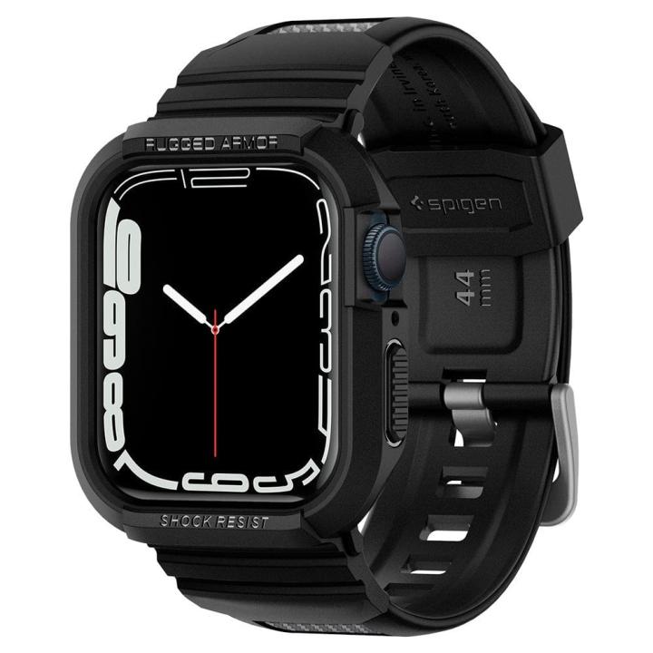 SPIGEN RUGGED ARMOR ”PRO” APPLE WATCH 4 / 5 / 6 / 7 / 8 / 9 / SE (44 / 45 MM) BLACK