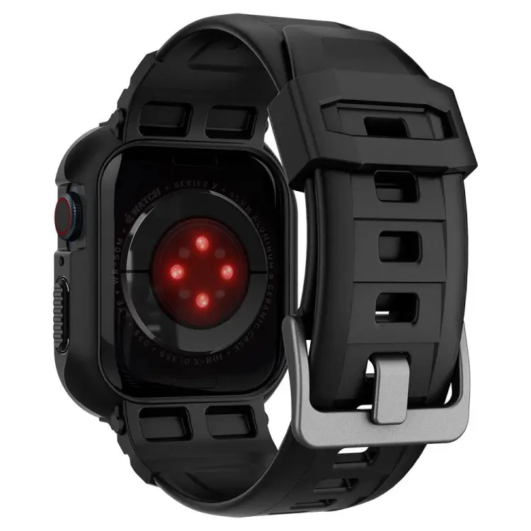 SPIGEN RUGGED ARMOR ”PRO” APPLE WATCH 4 / 5 / 6 / 7 / 8 / 9 / SE (44 / 45 MM) BLACK