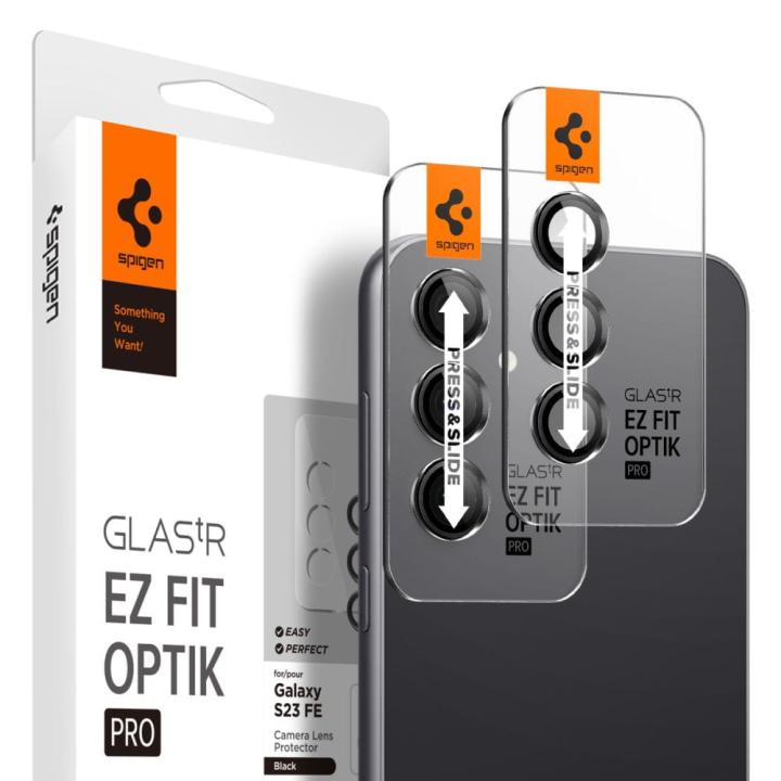 OSŁONA APARATU SPIGEN OPTIK.TR ”EZ FIT” CAMERA PROTECTOR 2-PACK GALAXY S23 FE BLACK