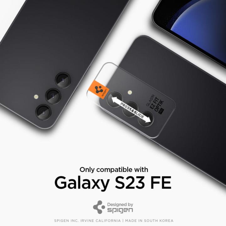 OSŁONA APARATU SPIGEN OPTIK.TR ”EZ FIT” CAMERA PROTECTOR 2-PACK GALAXY S23 FE BLACK