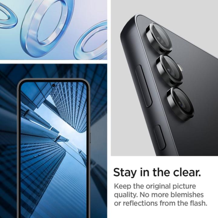 OSŁONA APARATU SPIGEN OPTIK.TR ”EZ FIT” CAMERA PROTECTOR 2-PACK GALAXY S23 FE BLACK