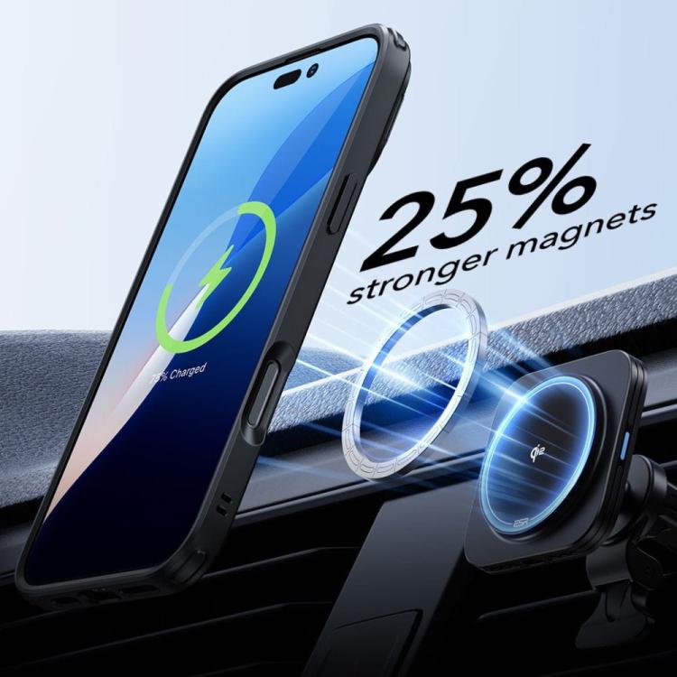 ESR CLASSIC HYBRID KICKSTAND HALOLOCK MAGSAFE &amp; TEMPERED GLASS IPHONE 16 PRO CLEAR/BLACK