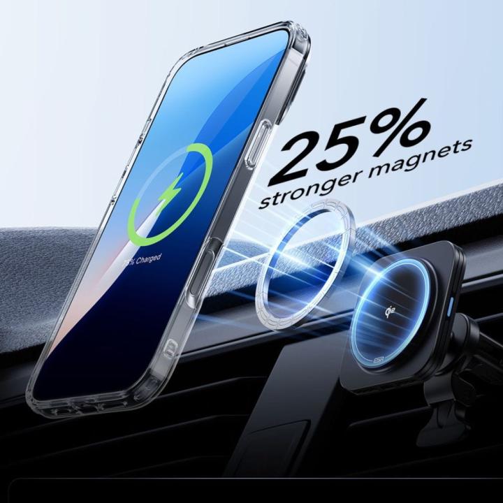 ESR CLASSIC HYBRID KICKSTAND HALOLOCK MAGSAFE &amp; TEMPERED GLASS IPHONE 16 PRO CLEAR