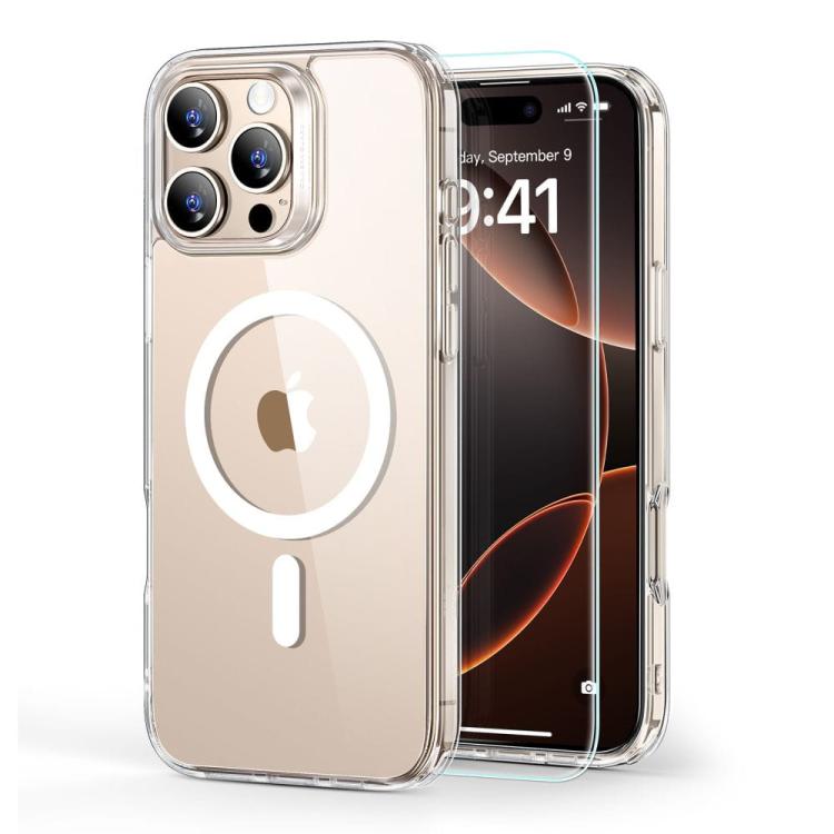 ESR CLASSIC HYBRID HALOLOCK MAGSAFE &amp; TEMPERED GLASS IPHONE 16 PRO MAX CLEAR