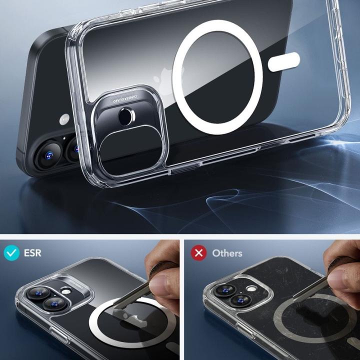 ESR CLASSIC HYBRID HALOLOCK MAGSAFE &amp; TEMPERED GLASS IPHONE 16 CLEAR