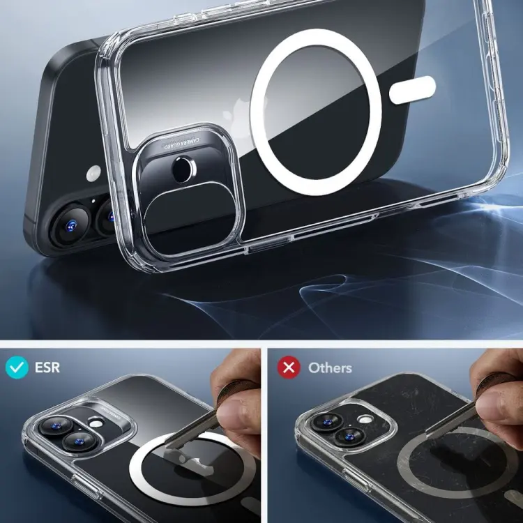 ESR CLASSIC HYBRID HALOLOCK MAGSAFE &amp; TEMPERED GLASS IPHONE 16 CLEAR