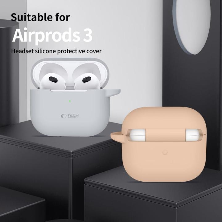 TECH-PROTECT SILICONE HOOK APPLE AIRPODS 3 CAFFE LATTE