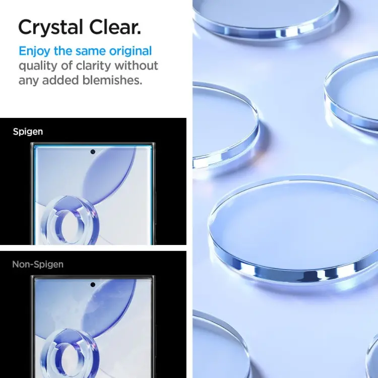 SZKŁO HARTOWANE SPIGEN GLAS.TR ”EZ FIT” 2-PACK GALAXY S24 ULTRA CLEAR