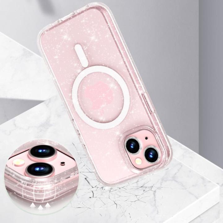 TECH-PROTECT FLEXAIR HYBRID MAGSAFE IPHONE 15 GLITTER CLEAR