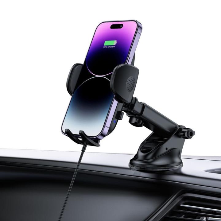TECH-PROTECT CM15W-V1 DASHBOARD &amp; VENT CAR MOUNT WIRELESS CHARGER 15W BLACK