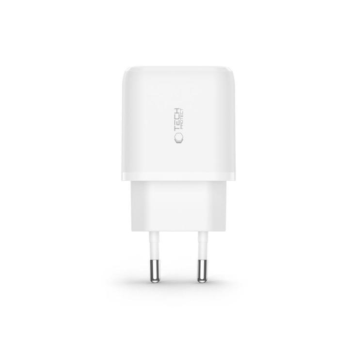 TECH-PROTECT C20W 2-PORT NETWORK CHARGER PD20W/QC3.0 WHITE