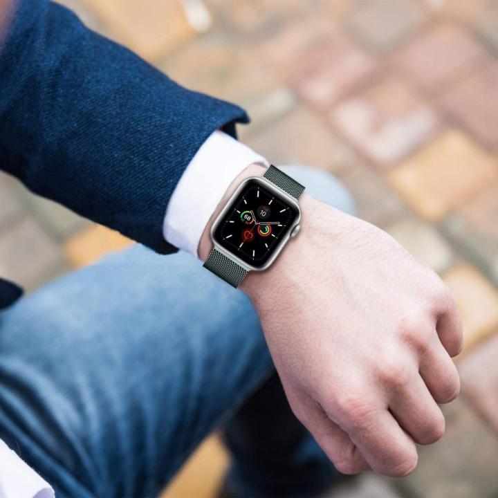 TECH-PROTECT MILANESEBAND APPLE WATCH 6 / 7 / 8 / 9 / 10 / SE / ULTRA 1 / 2 (44 / 45 / 46 / 49 MM) BLACK