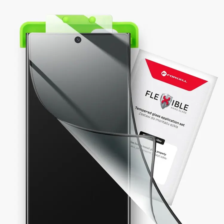 Forcell Flexible 5D - szkło hybrydowe do iPhone 16 Pro Max czarny