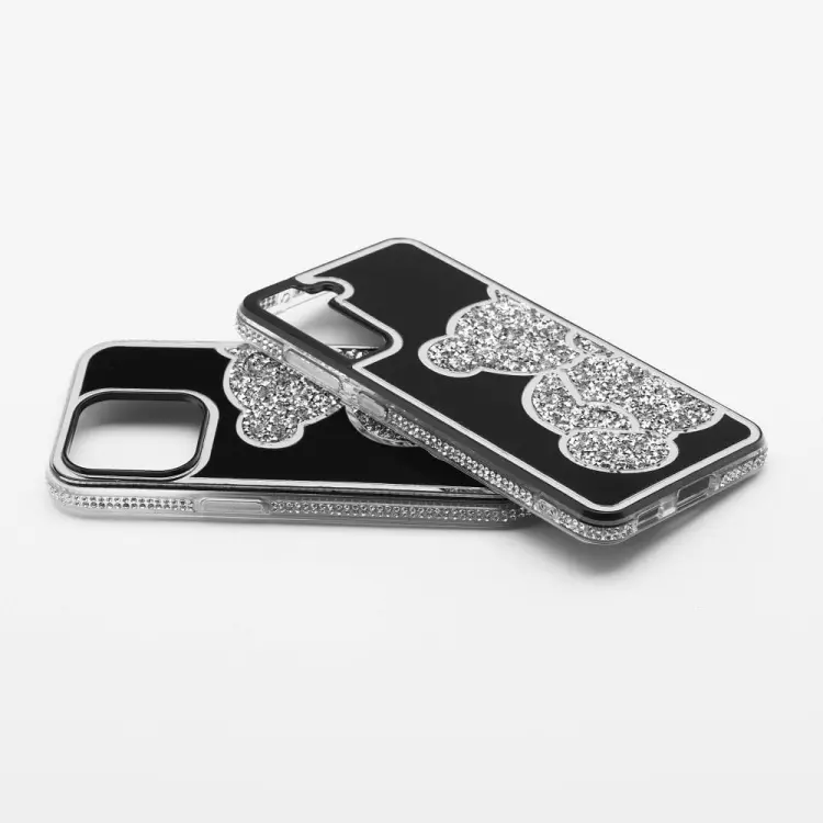 Futerał TEDDY BEAR do IPHONE 13 MINI srebrny