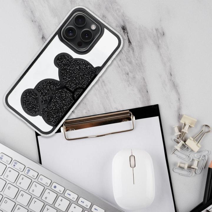 Futerał TEDDY BEAR do IPHONE 12 MINI czarny