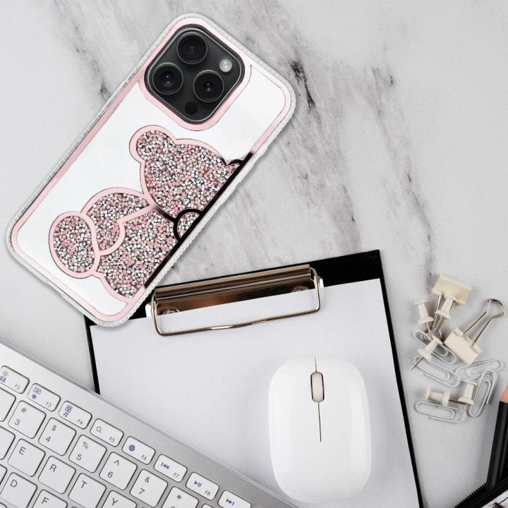 Futerał TEDDY BEAR do IPHONE 13 MINI różowy