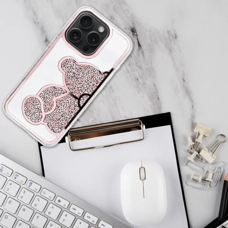 Futerał TEDDY BEAR do IPHONE 13 MINI różowy