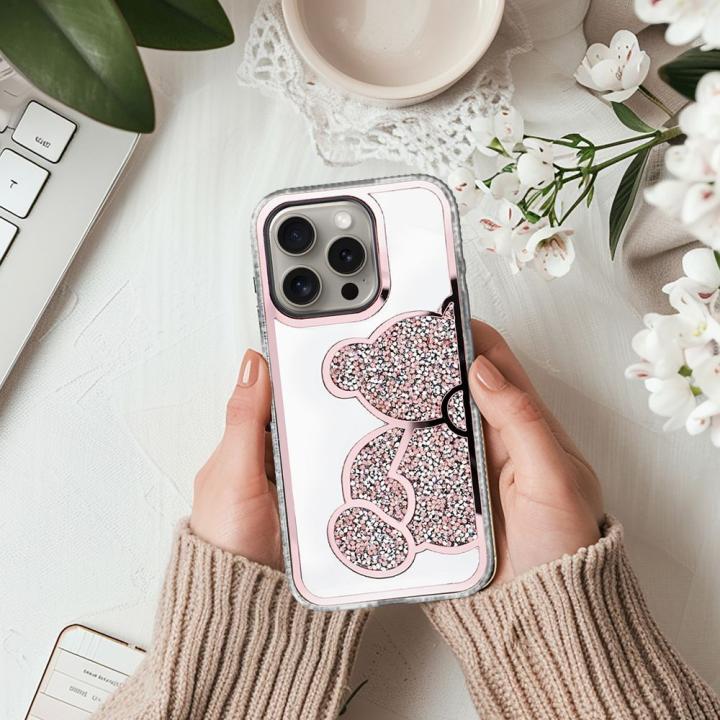 Futerał TEDDY BEAR do IPHONE 13 MINI różowy