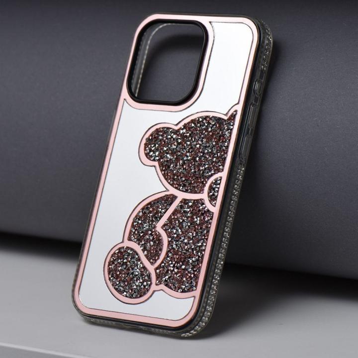 Futerał TEDDY BEAR do IPHONE 13 MINI różowy