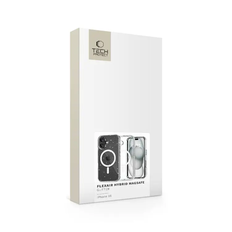 TECH-PROTECT FLEXAIR HYBRID MAGSAFE IPHONE 16 GLITTER