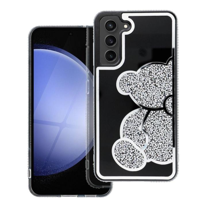 Futerał TEDDY BEAR do SAMSUNG S25 Ultra srebrny