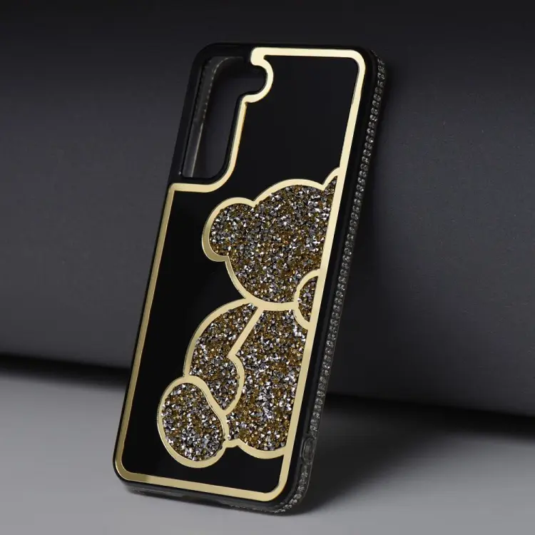 Futerał TEDDY BEAR do SAMSUNG S25 Ultra złoty