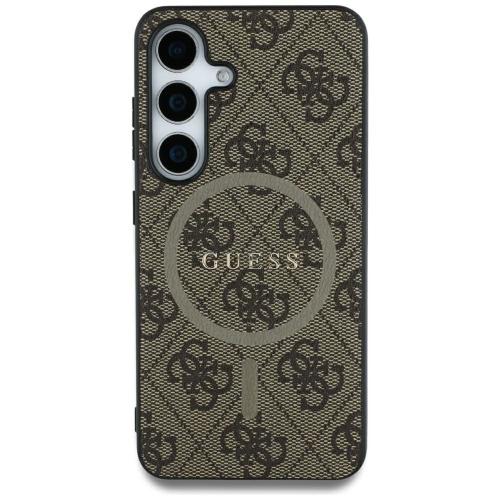 GUESS futerał do SAMSUNG S25 Ultra GUHMS25LG4GFRW (Magnetic PU 4G Ring Classic Logo) brązowy