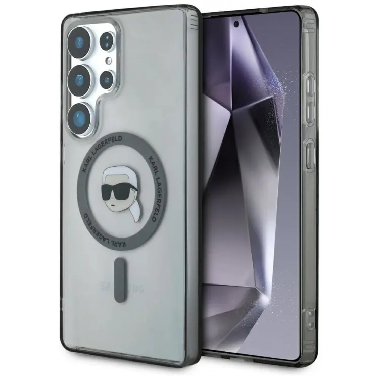 KARL LAGERFELD futerał do SAMSUNG S25 Ultra KLHMS25LHLSKIK (Magnetic IML Metal K. Heads) czarny