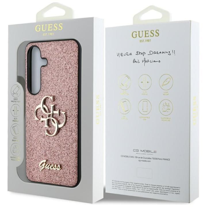 GUESS futerał do SAMSUNG S25 GUHCS25SHG4SGP (Fixed Glitter Big 4G) różowy
