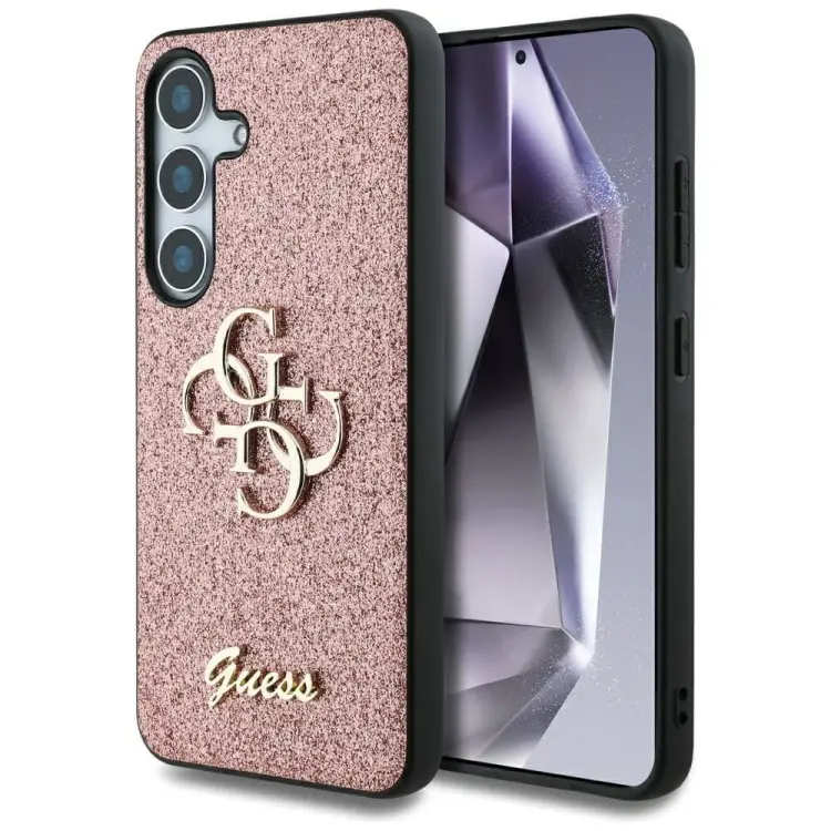 GUESS futerał do SAMSUNG S25 GUHCS25SHG4SGP (Fixed Glitter Big 4G) różowy
