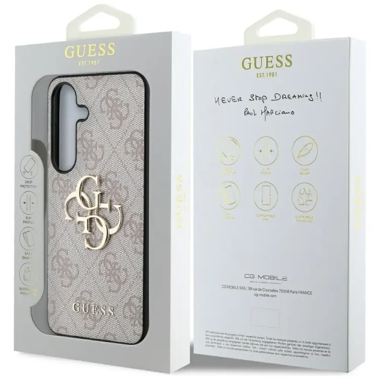 GUESS futerał do SAMSUNG S25 GUHCS25S4GMGPI (4G PU Big Logo) różowy