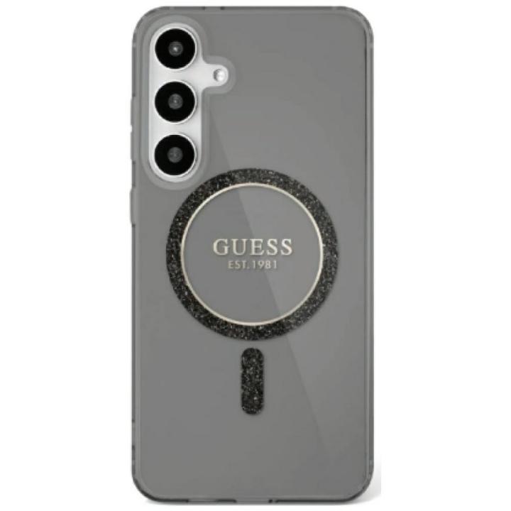 GUESS futerał do SAMSUNG S25 GUHMS25SHFGEREK (Magnetic IML Glitter Circle) czarny