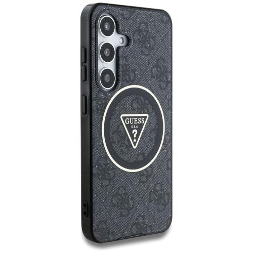 GUESS futerał do SAMSUNG S25 GUHMS25SHG4PRTGK (Magnetic IML Metal Glitter 4G Circle Triangle) czarny
